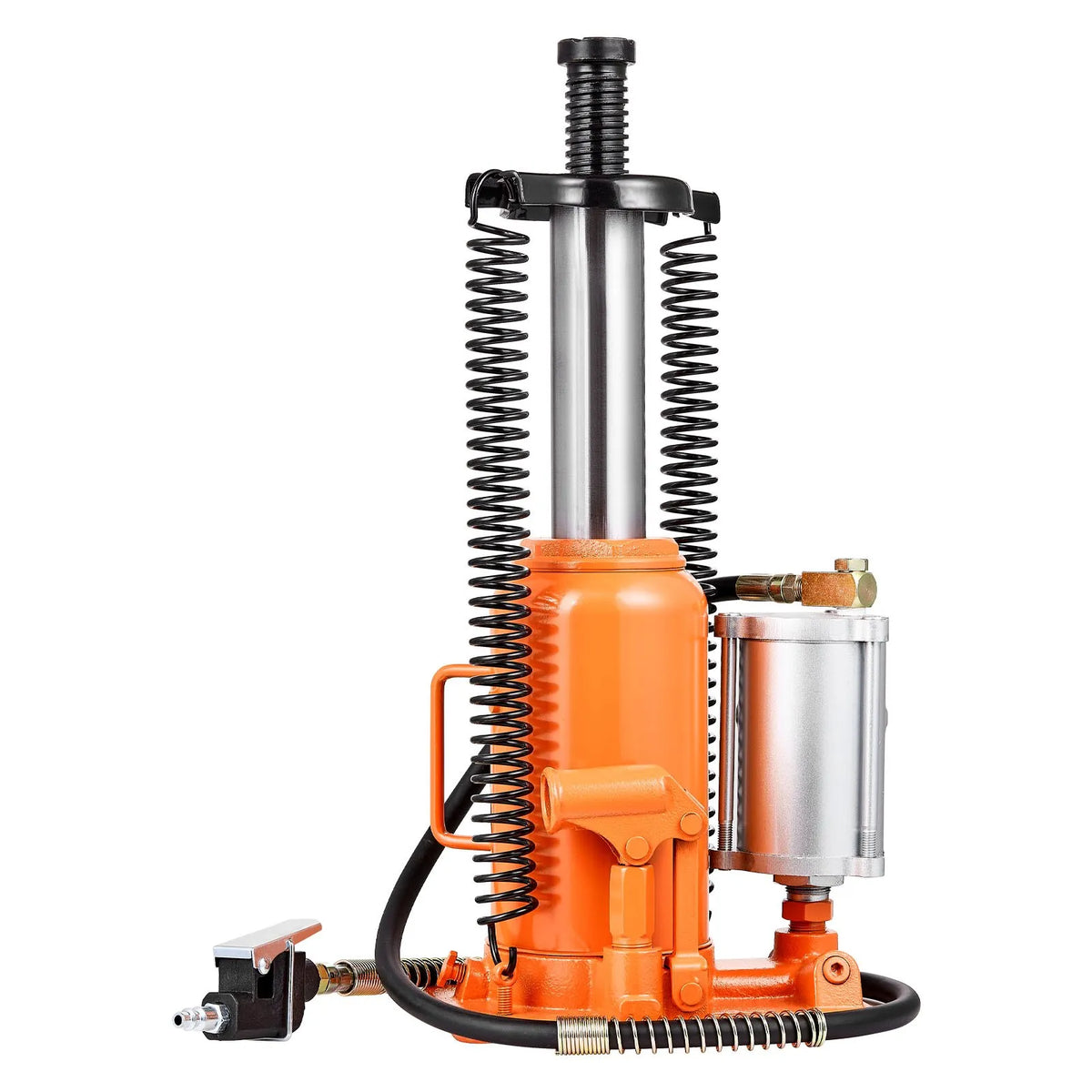 VEVOR Pneumatic/Hydraulic Bottle Jack, 20 t Lifting Capacity, Lift Range 260–495 mm, Reinforced Welded Jack with Pump, for SUV, Pickup Trucks, Lorries, Campers and Car Repair, Orange