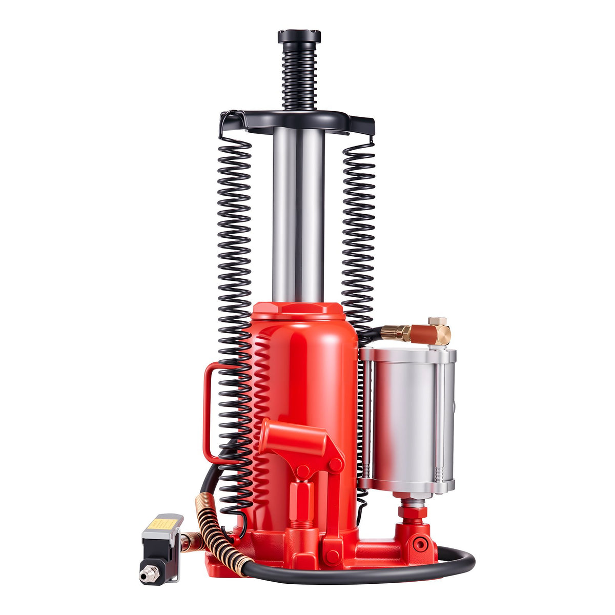 VEVOR Pneumatic and Hydraulic Bottle Jack, 20 t Lifting Capacity, Lifting Range 260–495 mm, Heavy-Duty Welded Construction with Pump, Suitable for Cars, Trucks, Campers and Building Lifting, Red