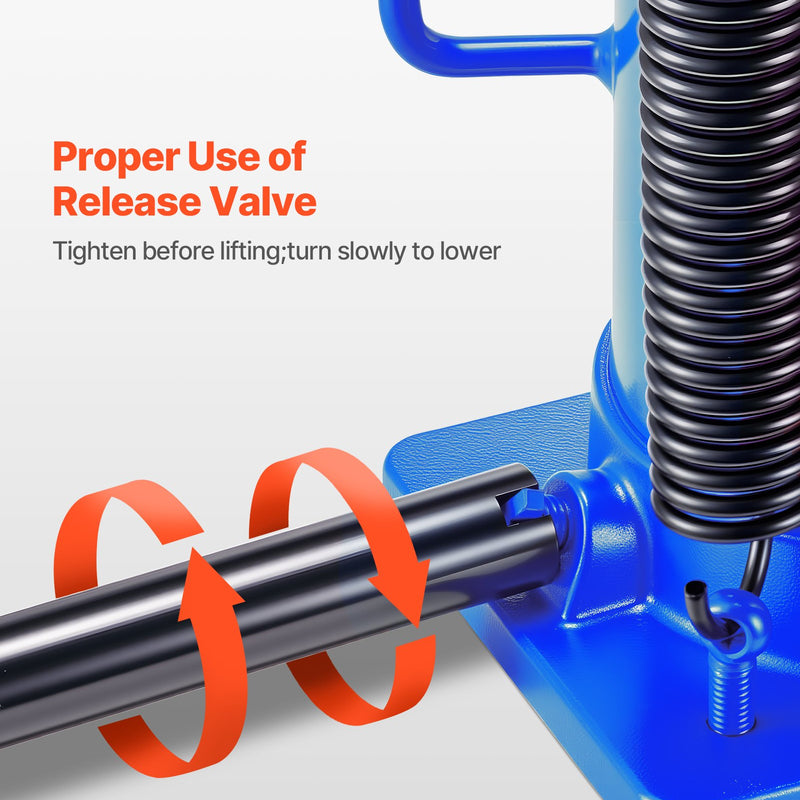 Gaisa hidrauliskais pudeļveida domkrats, 20 t, 260-495 mm, pneimatiskais/manuālais smagās slodzes metinātais domkrats ar sūkni automašīnām, pikapiem, kravas auto, kemperiem, SUV, auto remontam un māju pacelšanai, zils