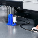 Gaisa hidrauliskais pudeļveida domkrats, 20 t, 260-495 mm, pneimatiskais/manuālais smagās slodzes metinātais domkrats ar sūkni automašīnām, pikapiem, kravas auto, kemperiem, SUV, auto remontam un māju pacelšanai, zils