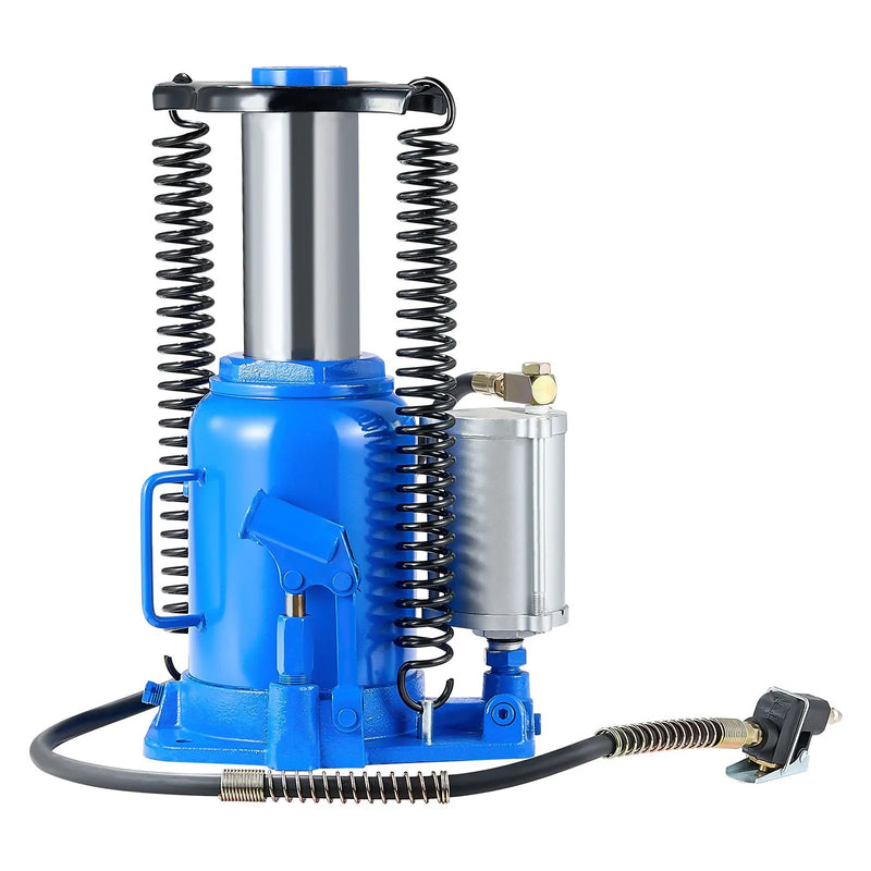 VEVOR pneimatiskais hidrauliskais pudeles domkrats 32 t, celšanas diapazons 255–415 mm, pneimatisks/manuāls smagas slodzes metināts domkrats ar sūkni SUV, pikapiem, kravas auto un auto remontam, zils