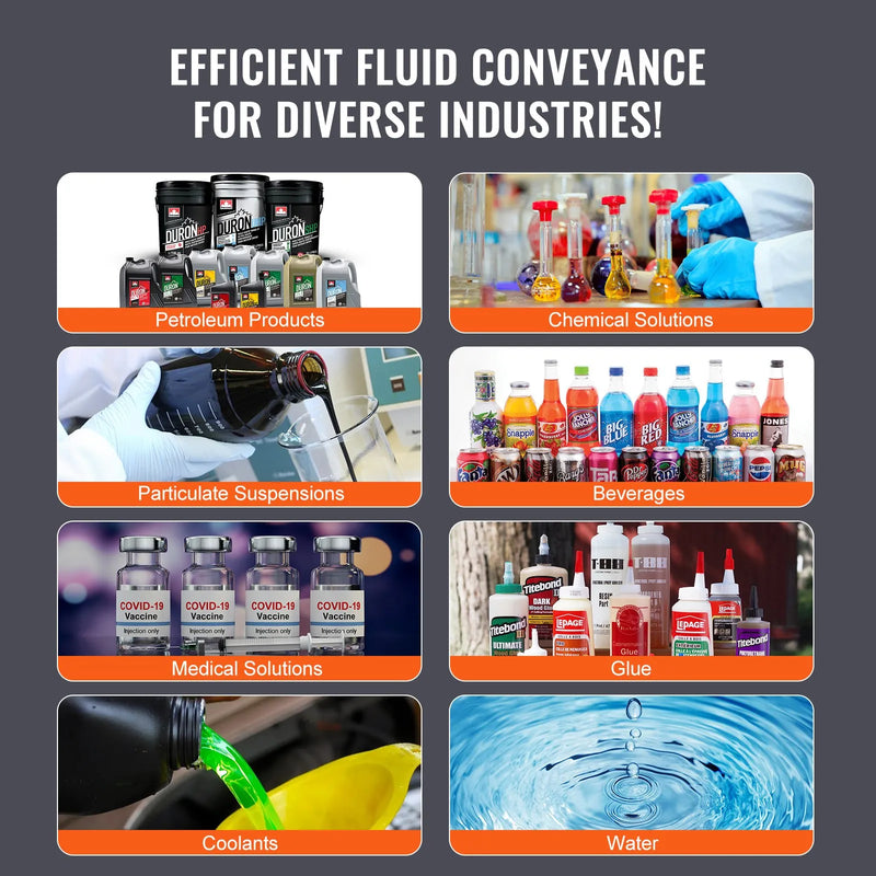 VEVOR pneimatiskais dubultās diafragmas sūknis, 166,6 l/min, maks. darba spiediens 7,9 bar, atkritumeļļas pārsūknēšanai, alumīnija sakausējuma korpuss, ieplūde/izplūde 38 mm, paredzēts dīzeļdegvielai, smērvielām un eļļām