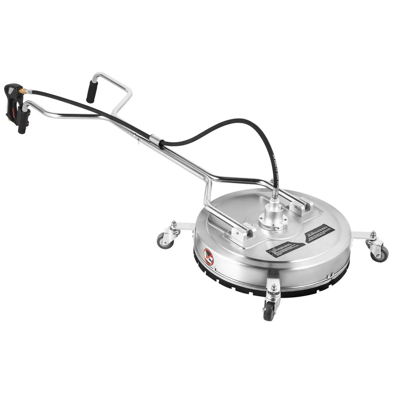 56 cm virsmas tīrītājs augstspiediena mazgātājam, 275 bar, ar 9,5 mm ātro savienotāju, riteņiem, 40 l/min plūsmu, nerūsējošā tērauda rotējošo stieni un 3 sprauslām