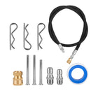 VEVOR Augstspiediena virsmas tīrītājs, 51 cm, 275 bar, ar 2 sprauslām piebraucamo ceļu un ietvju tīrīšanai, nerūsējošā tērauda rāmis ar rotējošu dubulto rokturi un riteņiem, piemērots 9,5 mm ātrajam savienotājam