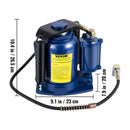 VEVOR pneimatiskais hidrauliskais domkrats, 32 tonnas, ar manuālu un pneimatisku darbību, augstas pacelšanas modelis, piemērots smago automašīnu, kravas automašīnu un RV remontam