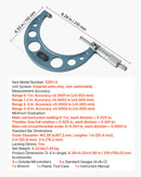 VEVOR 4 gab. ārējo mikrometru komplekts 0–4″ (0–1″ / 1–2″ / 2–3″ / 3–4″), augstas precizitātes mehāniķu instruments ar aizsargkoferi metālapstrādei un inženiertehniskiem darbiem