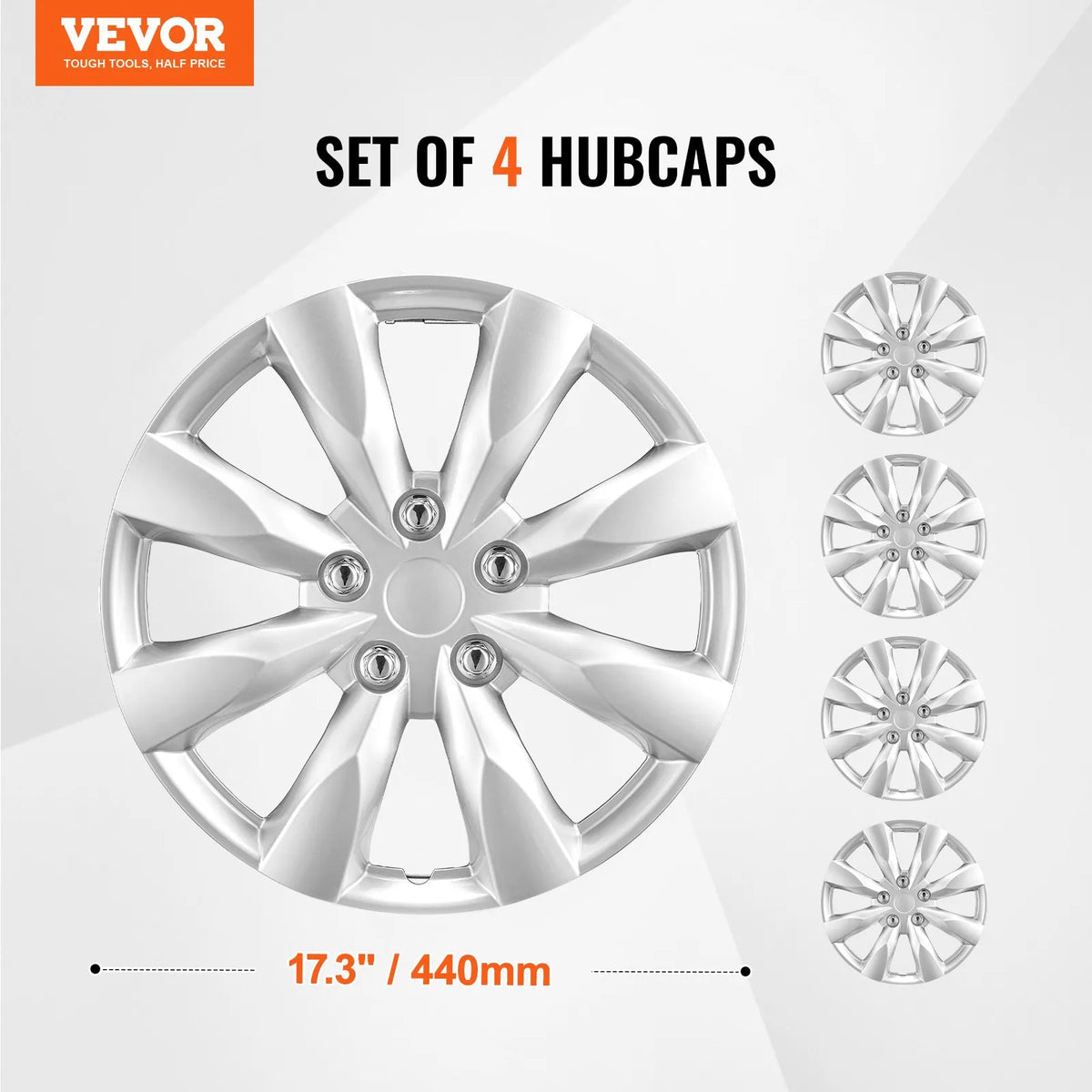 40.6 cm wheel disc covers, 4 pcs, durable all-weather