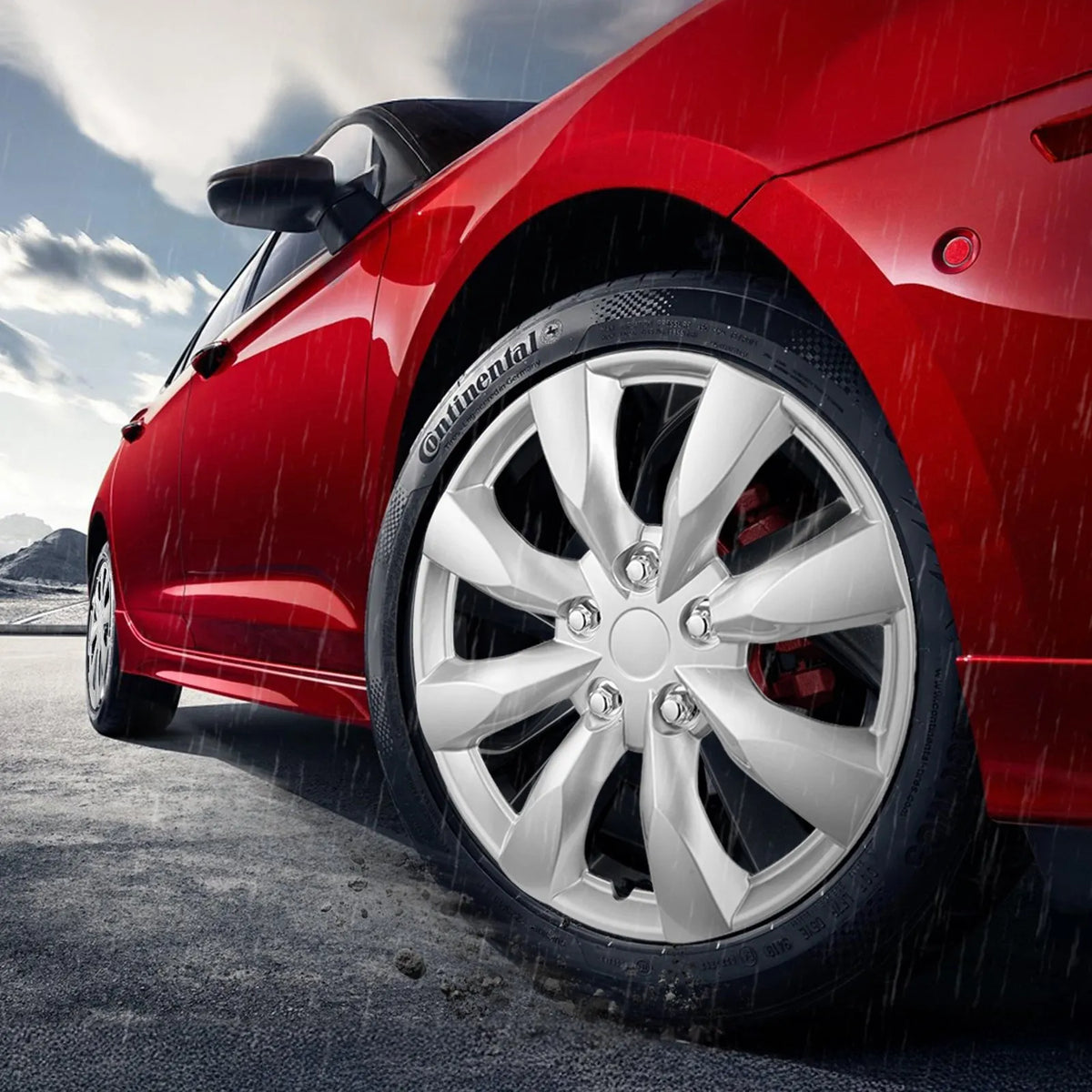 40.6 cm wheel disc covers, 4 pcs, durable all-weather
