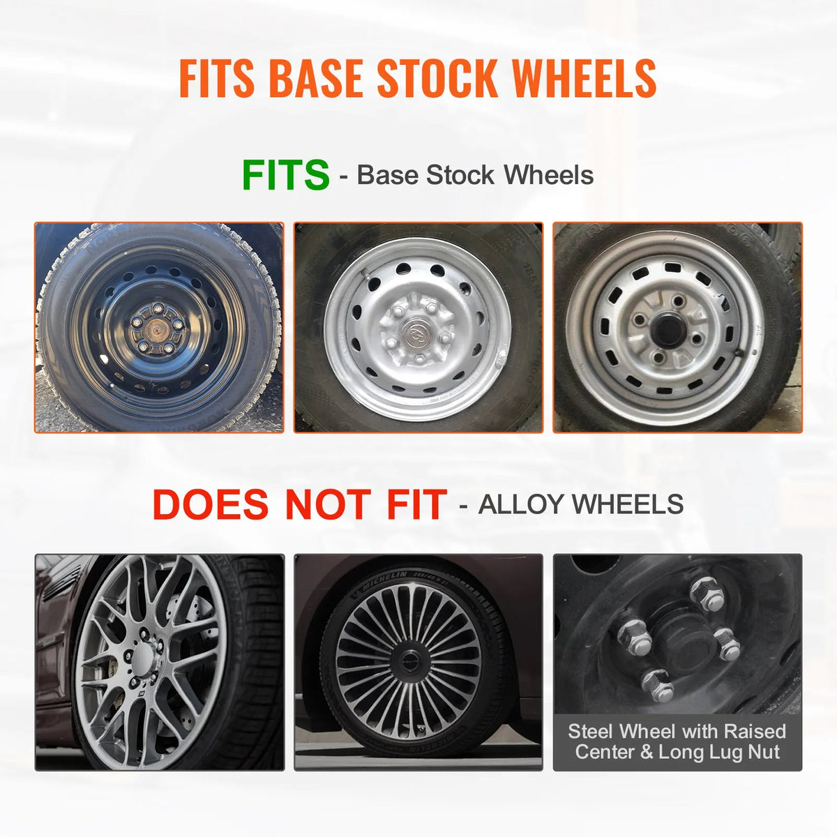 38.1 cm wheel disc covers, 4 pcs, durable all-weather