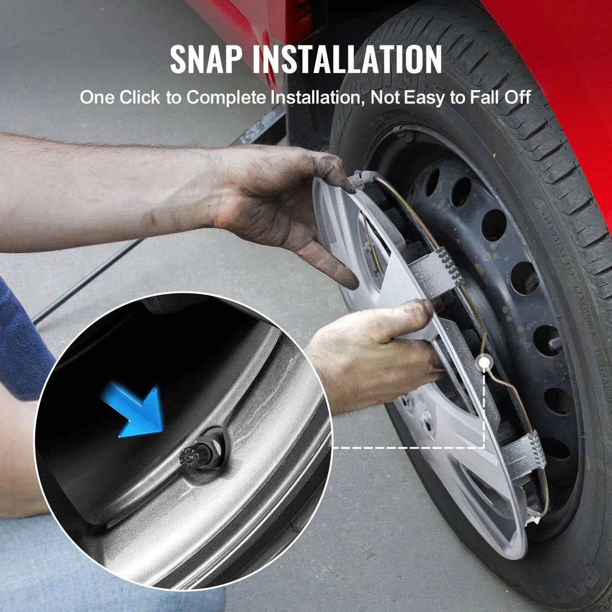 38.1 cm wheel disc covers, 4 pcs, durable all-weather