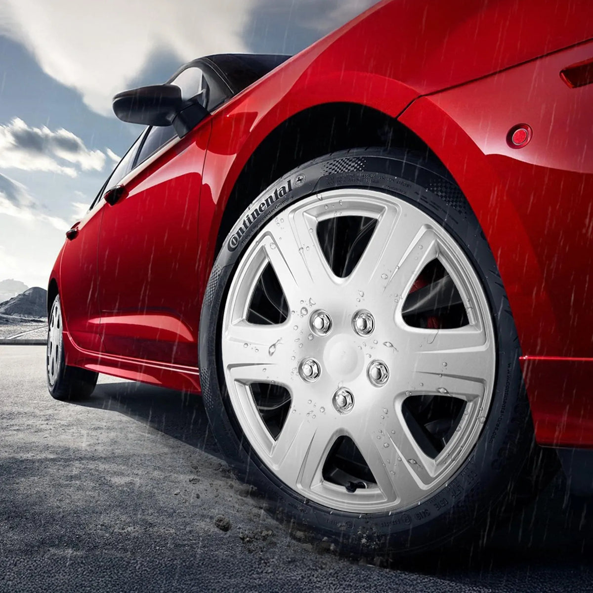 38.1 cm wheel disc covers, 4 pcs, durable all-weather