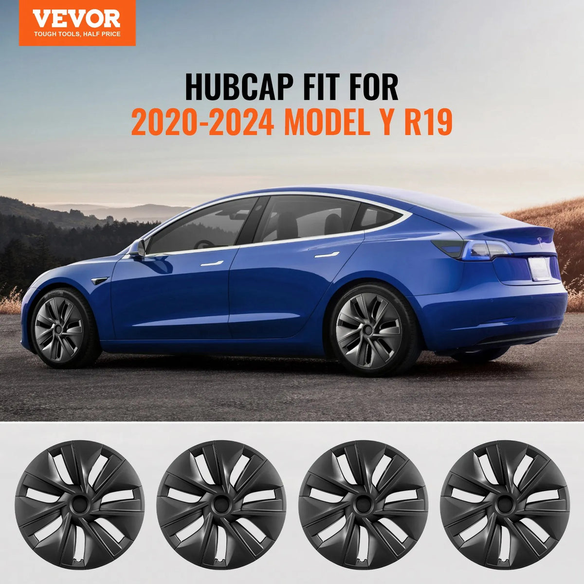 48.3 cm wheel disc cover 2020–2023 Model Y with valve opening