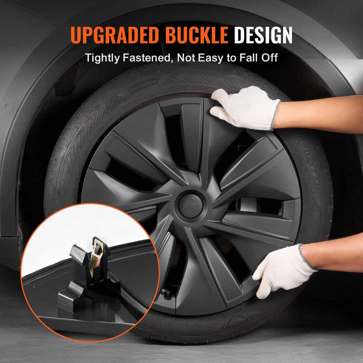 48.3 cm wheel disc cover 2020–2023 Model Y with valve opening