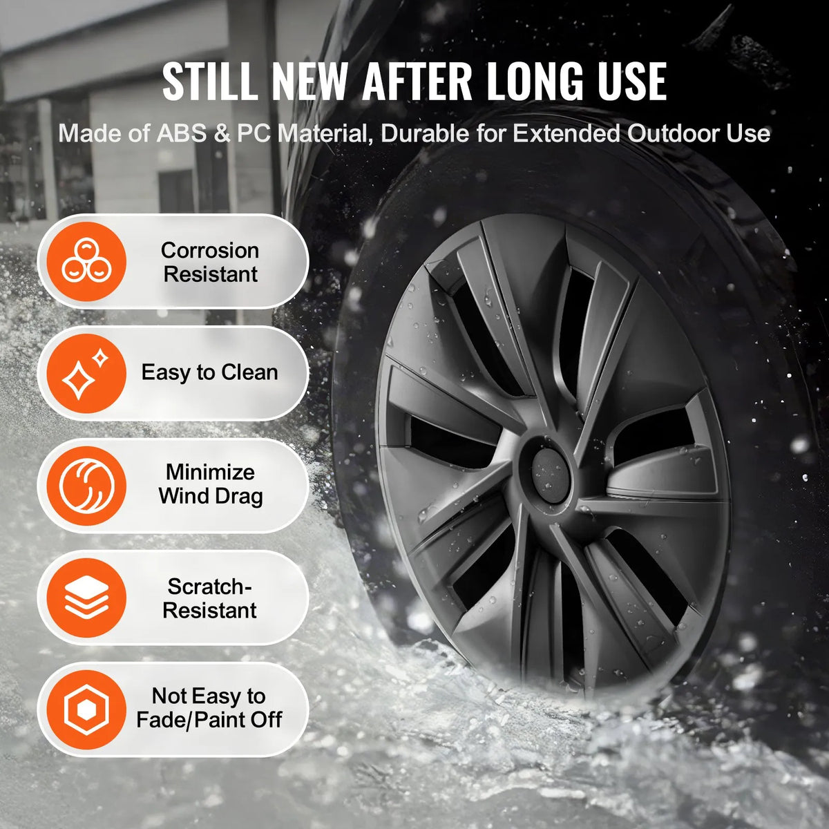 48.3 cm wheel disc cover 2020–2023 Model Y with valve opening