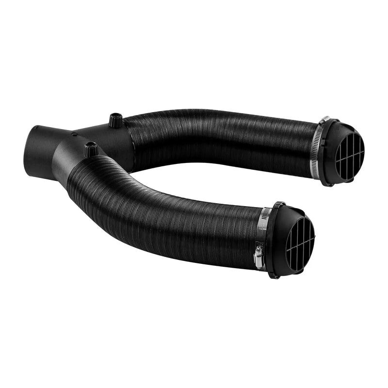 VEVOR dīzeļa sildītāja gaisa cauruļu un ventilācijas komplekts, 75 mm silta gaisa izvads ar Y veida savienotāju un gaisa kanālu skavām, paredzēts 2 kW, 5 kW un 8 kW dīzeļa sildītājiem, melns