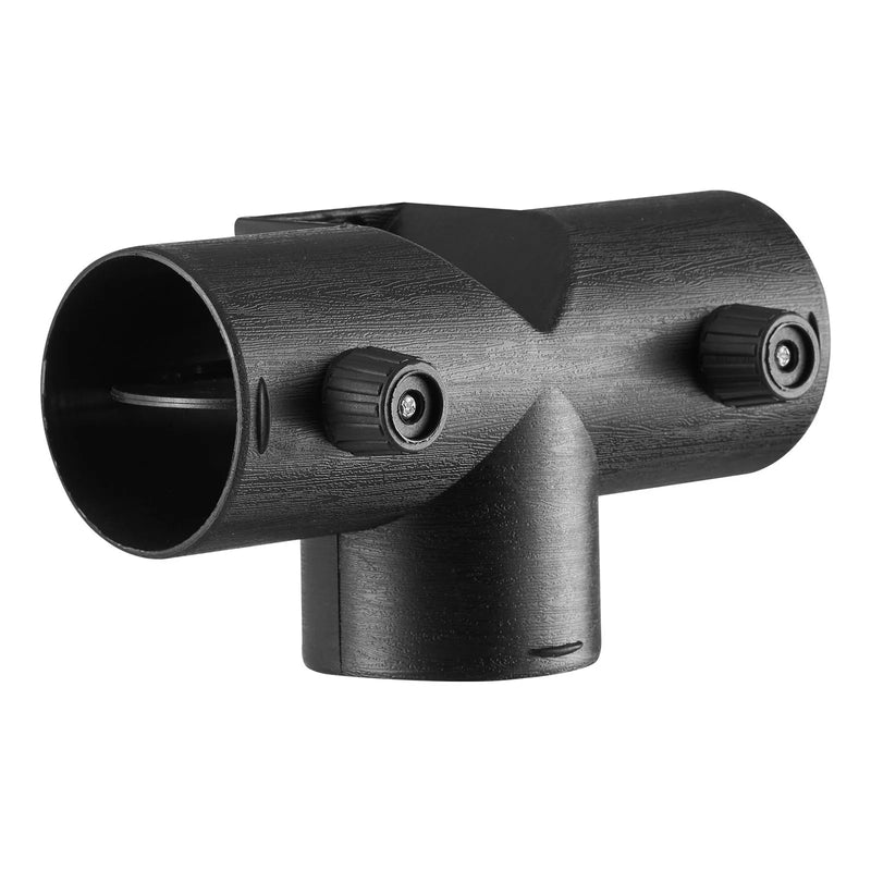 Dīzeļsildītāja savienotājs 59 mm, T-veida 3 virzienu gaisa ventilācijas savienotājs ar diviem 90° rotējamiem vārstiem, melns savienojums 2 kW dīzeļsildītājiem