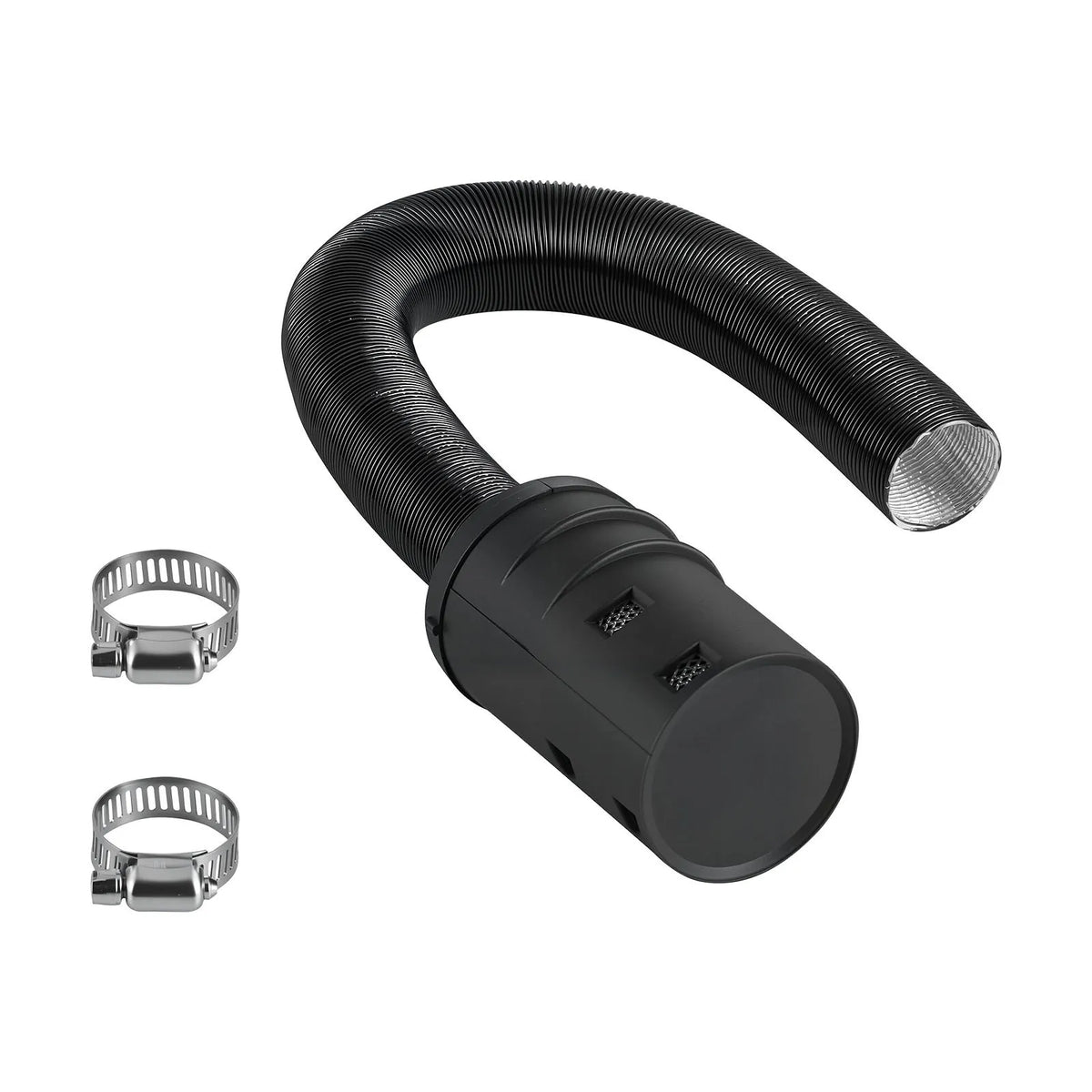Diesel heater intake pipe kit, Ø 25 mm air duct hose, flexible intake filter silencer pipe with clamps, 2–8 kW