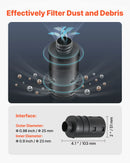 Dīzeļsildītāja ieplūdes cauruļu komplekts, Ø 25 mm gaisa kanāla šļūtene, stiepjama un lokana ieplūdes filtra trokšņa slāpētāja caurule ar skavām, 2-8 kW