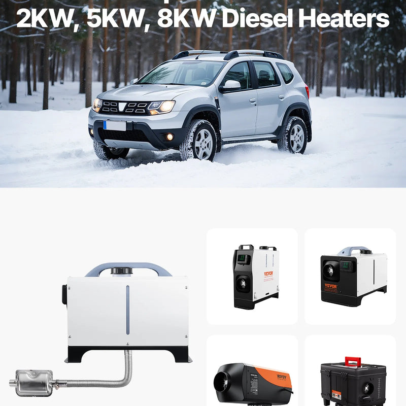 Izplūdes šļūtene, 1200 mm dīzeļsildītāja elastīgā caurule no nerūsējošā tērauda ar 2 skavām, dīzeļsildītāja piederumu komplekts, saderīgs ar 2–8 kW dīzeļsildītājiem