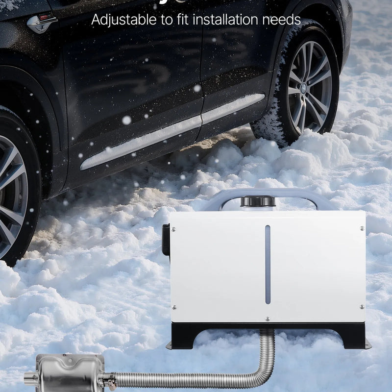 Izplūdes šļūtene, 1200 mm dīzeļsildītāja elastīgā caurule no nerūsējošā tērauda ar 2 skavām, dīzeļsildītāja piederumu komplekts, saderīgs ar 2–8 kW dīzeļsildītājiem