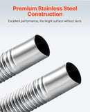 Izplūdes šļūtene, 600 mm dīzeļsildītāja elastīgā caurule no nerūsējošā tērauda ar 2 skavām, stāvvietas sildītāja izplūdes cauruļu līnija, saderīga ar 2-8 kW dīzeļsildītājiem