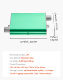 VEVOR dīzeļsildītāja klusinātājs, 24 mm uzlabots izpūtēja klusinātājs ar 2 skavām un skrūvēm, alumīnija sakausējuma izpūtēja trokšņu slāpētājs 2 kW, 5 kW un 8 kW dīzeļsildītājiem