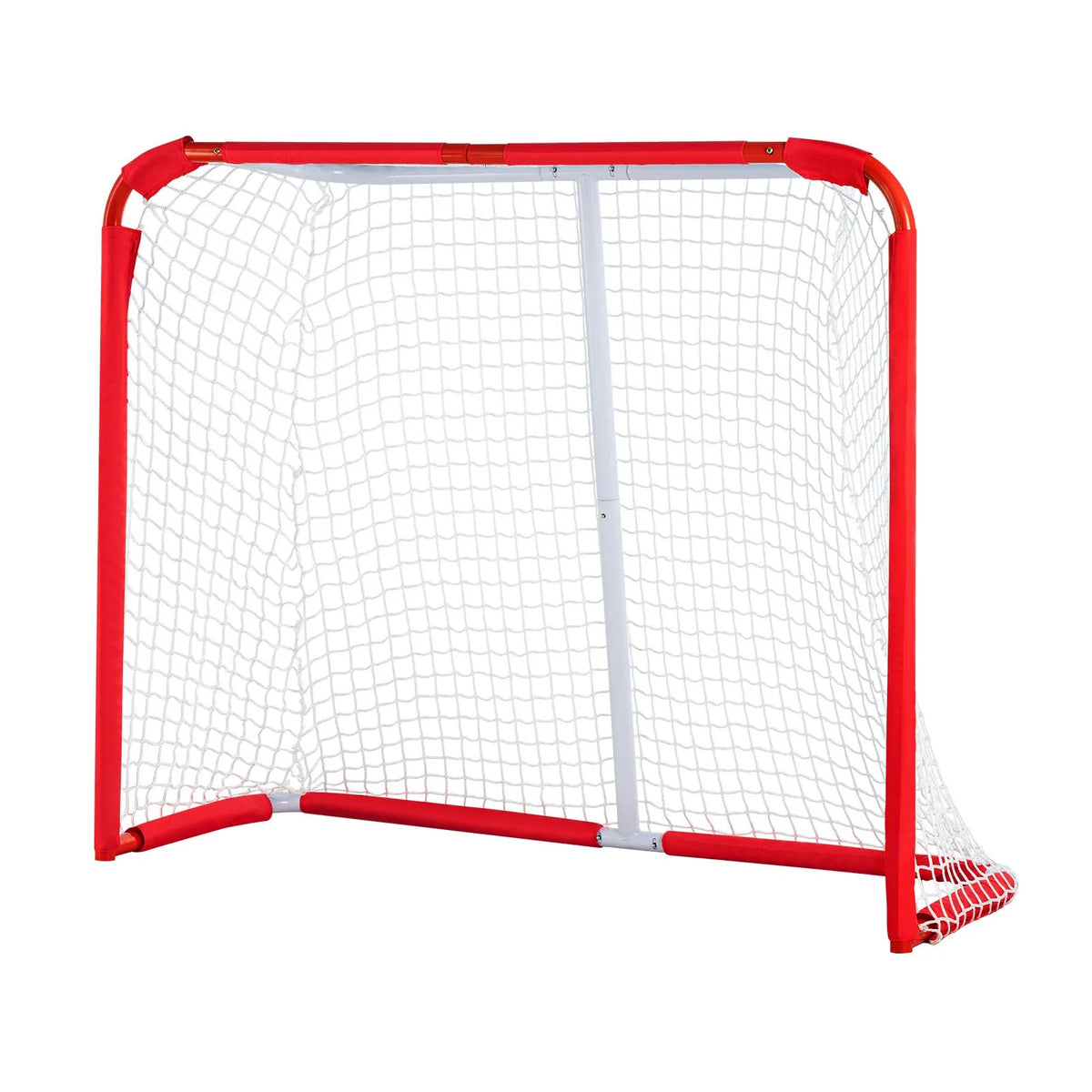 VEVOR Youth Street Hockey Goal 137 × 112 cm with Net, Steel, White/Red