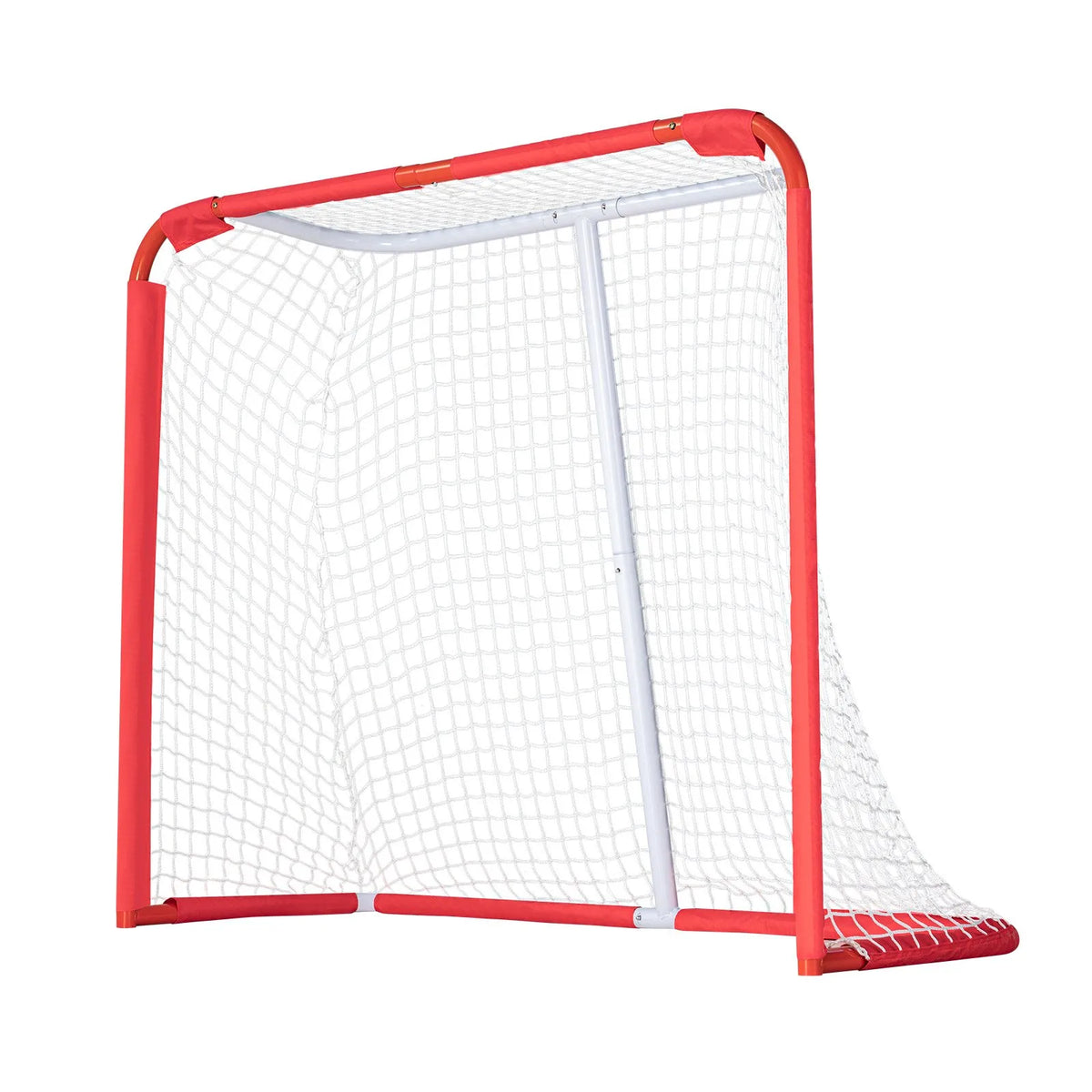 VEVOR Youth Street Hockey Goal 137 × 112 cm with Net, Steel, White/Red
