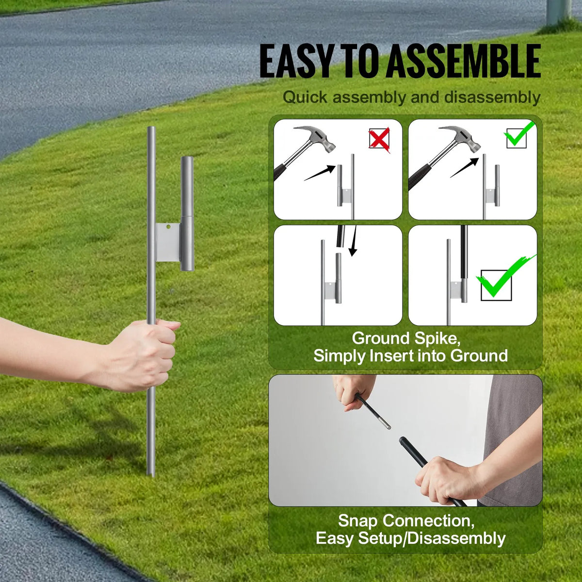 VEVOR Auto Repair Advertising Feather Flags with Pole Kit, Outdoor Business Flags, 4 Flags, 4 Poles and 4 Ground Stakes, 5 m Height