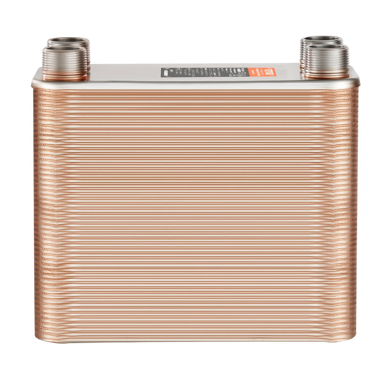 VEVOR 100 plākšņu siltummaiņa – 4 x 1-1/4" порта MNPT, 5" x 12", Brazēts 316L Nerūsējošais Tērauds