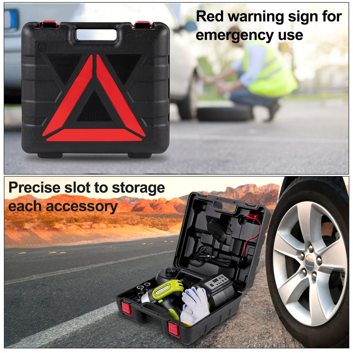 VEVOR Electric Car Jack 5 Ton with Impact Wrench and LED Light, Hydraulic, Lifting Height 155–530 mm, Suitable for SUV, MPV, Sedan and Truck Repair