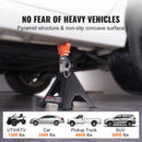 VEVOR domkratu statīvi, 3 t celtspēja, dubultā fiksācija, augstums regulējams no 275 līdz 415 mm, piemēroti SUV, pikapiem, automašīnām un UTV/ATV, sarkani, 1 pāris