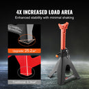 VEVOR domkratu statīvi, 6 t celtspēja, dubultā fiksācija, augstums regulējams no 36 līdz 58 cm, piemēroti SUV, pikapiem, automašīnām un UTV/ATV, sarkani, 1 pāris