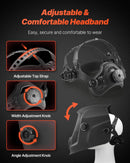 VEVOR automātiski aptumšojoša metināšanas maska, 93 × 43 mm "True Color" skata logs, saules enerģijas darbināma metinātāja ķivere ar 2 loka sensoriem, filtra tonis 4/9-13, piemērota TIG, MIG, ARC metināšanai un slīpēšanai - CRIUS sērija (matēti melna)