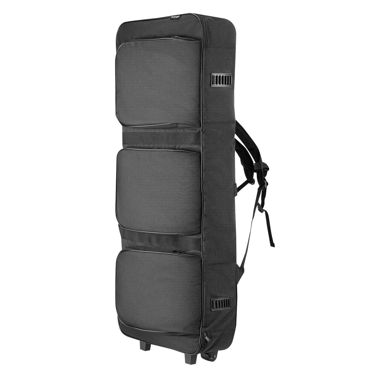 VEVOR 88-Key Keyboard Bag with Wheels 104 × 43 × 13 cm, Padded, 3 Pockets