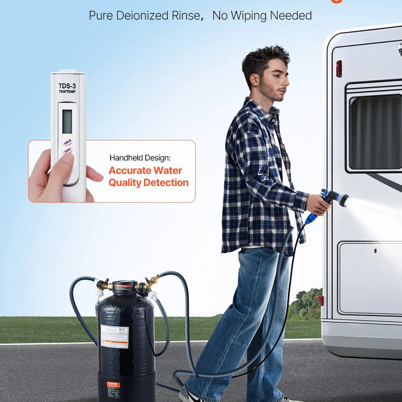 Spotless dejonizētā ūdens sistēma automašīnu mazgāšanai ar rokas TDS mērītāju