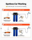 VEVOR dejonizēta ūdens sistēma auto mazgāšanai ar 2 x 4 l DI sveķiem, apvada vārstu un TDS mērītāju, beznosēdumu ūdens filtrs automašīnām, kemperiem, motocikliem un logiem - ZEMLETES.LV