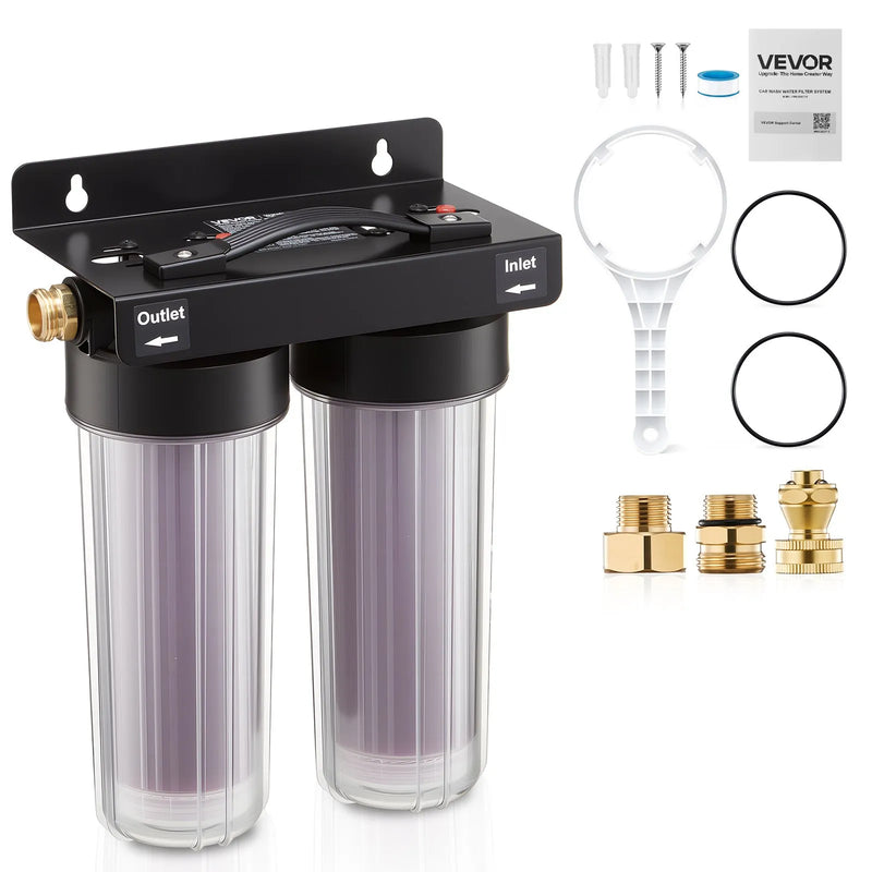 VEVOR dejonizēta ūdens sistēma auto mazgāšanai ar 2 x 0,5 l krāsu mainošiem sveķiem, beznosēdumu ūdens filtrs automašīnām, kemperiem, motocikliem un logiem - ZEMLETES.LV