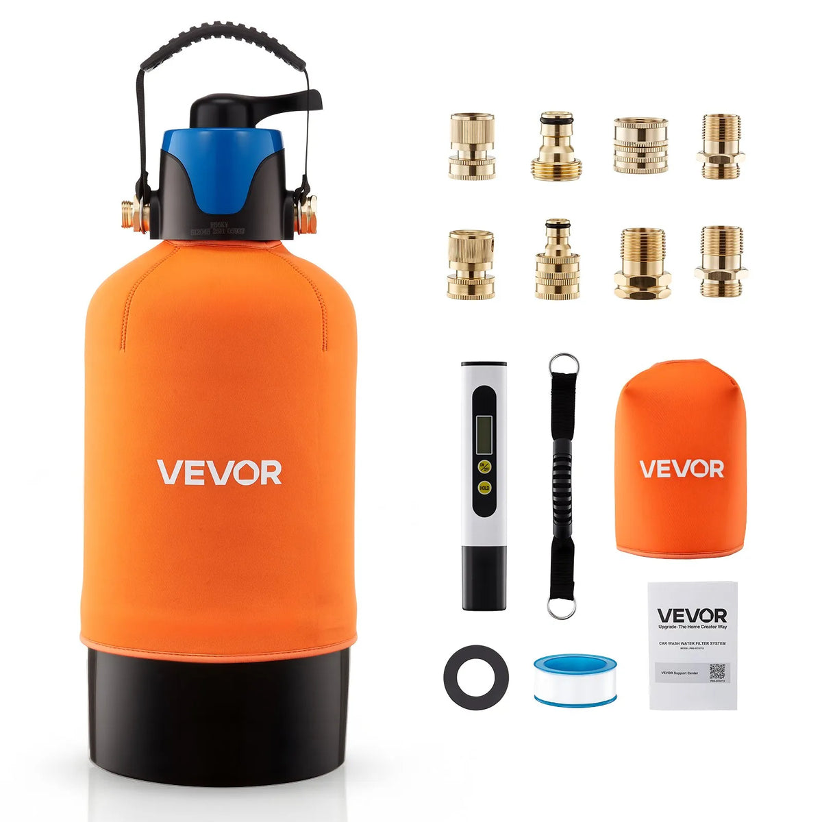 VEVOR dejonizēta ūdens sistēma auto mazgāšanai ar 10 l DI sveķiem, apvada vārstu un TDS mērītāju, beznosēdumu ūdens filtrs automašīnām, kemperiem, motocikliem un logiem - ZEMLETES.LV