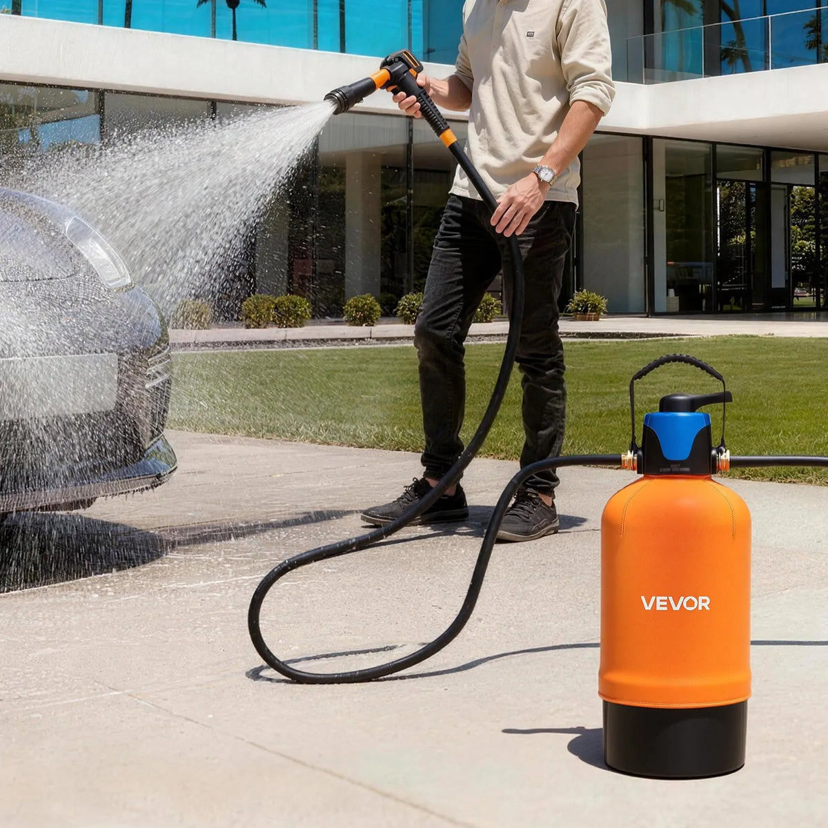 VEVOR dejonizēta ūdens sistēma auto mazgāšanai ar 10 l DI sveķiem, apvada vārstu un TDS mērītāju, beznosēdumu ūdens filtrs automašīnām, kemperiem, motocikliem un logiem - ZEMLETES.LV