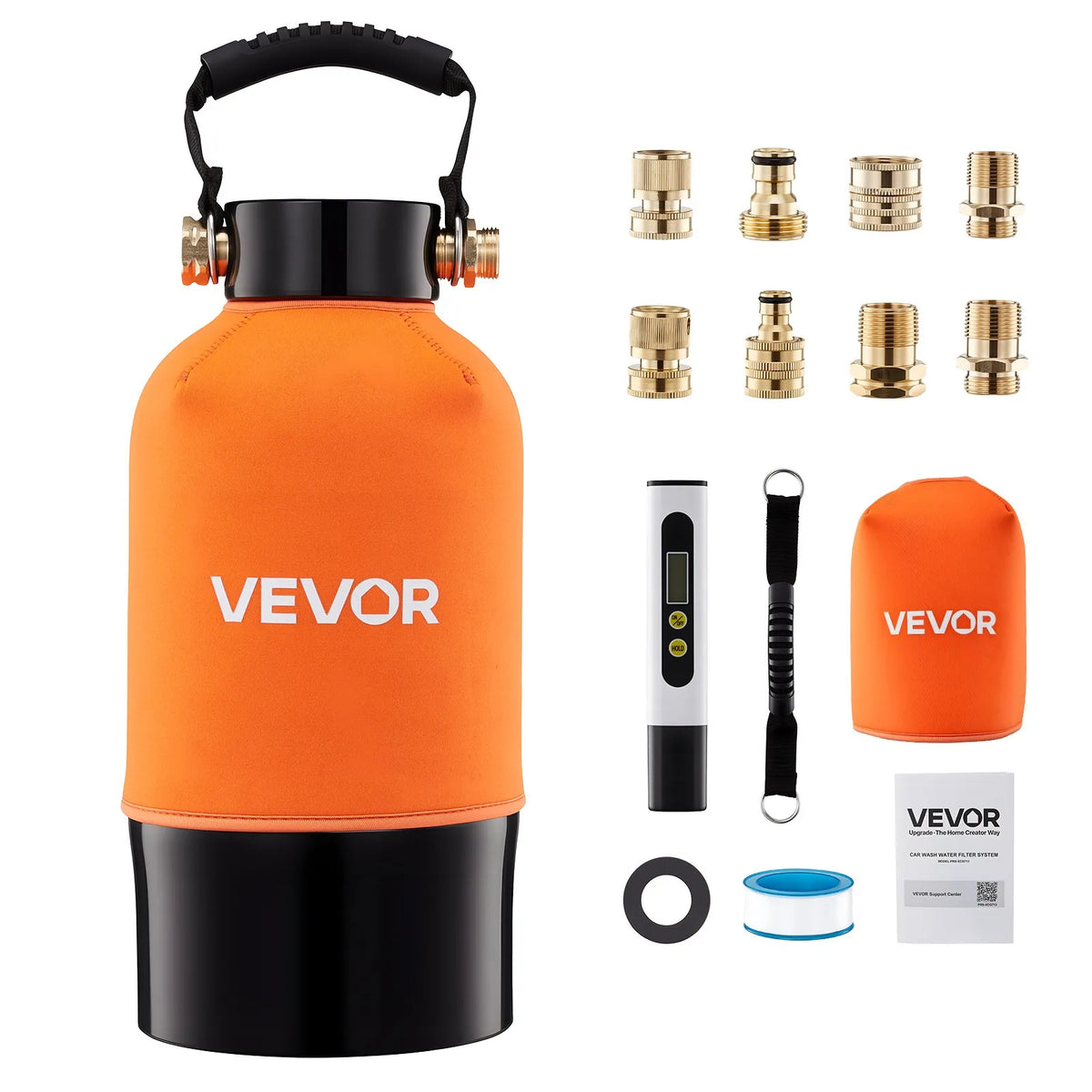 VEVOR dejonizēta ūdens sistēma auto mazgāšanai ar 5 l DI sveķiem un TDS mērītāju, beznosēdumu ūdens filtrs automašīnām, kemperiem, motocikliem un logiem - ZEMLETES.LV