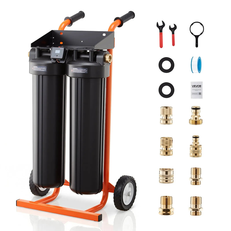 VEVOR dejonizēta ūdens sistēma auto mazgāšanai ar 2 x 4 l DI sveķiem un TDS mērītāju, pārnēsājams beznosēdumu ūdens filtrs automašīnām, kemperiem, motocikliem un logiem - ZEMLETES.LV