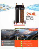 VEVOR dejonizēta ūdens sistēma auto mazgāšanai ar 2 x 4 l DI sveķiem un TDS mērītāju, pārnēsājams beznosēdumu ūdens filtrs automašīnām, kemperiem, motocikliem un logiem - ZEMLETES.LV