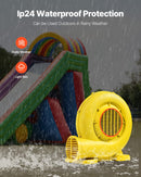 VEVOR piepūšamo atrakciju pūtējs, 0,8 & 1 ZS, 750 W, komerciālai lietošanai