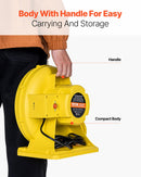 VEVOR piepūšamo atrakciju pūtējs, 0,8 & 1 ZS, 750 W, komerciālai lietošanai