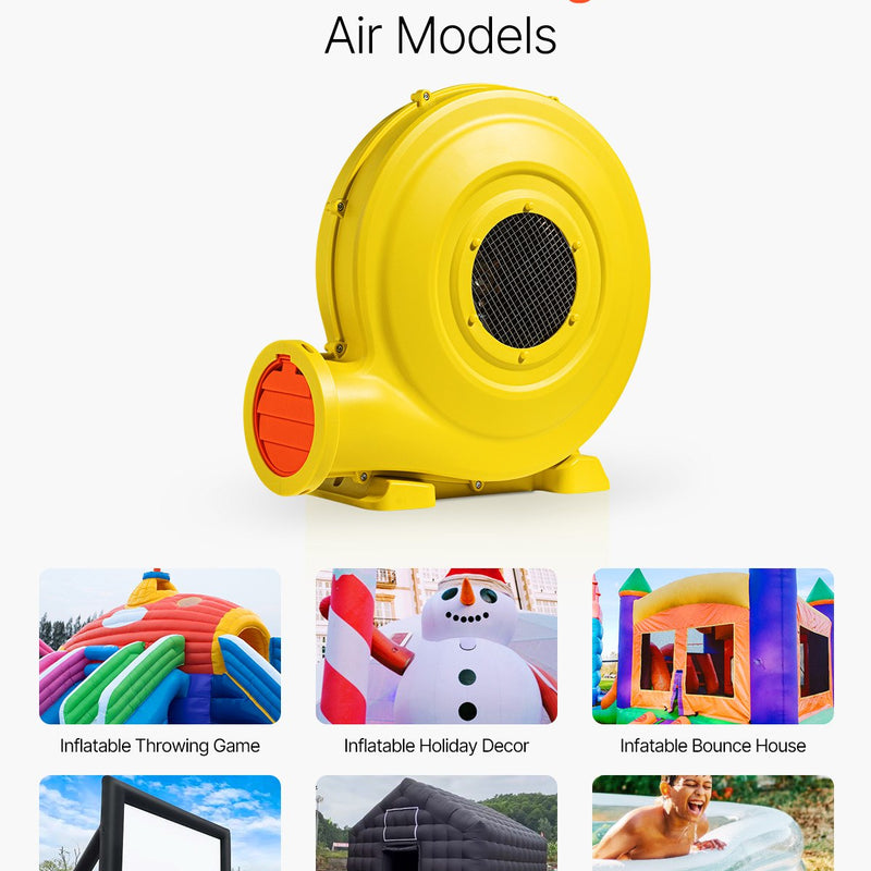 VEVOR piepūšamais atrakciju ventilators, 950 W, komerciālai lietošanai
