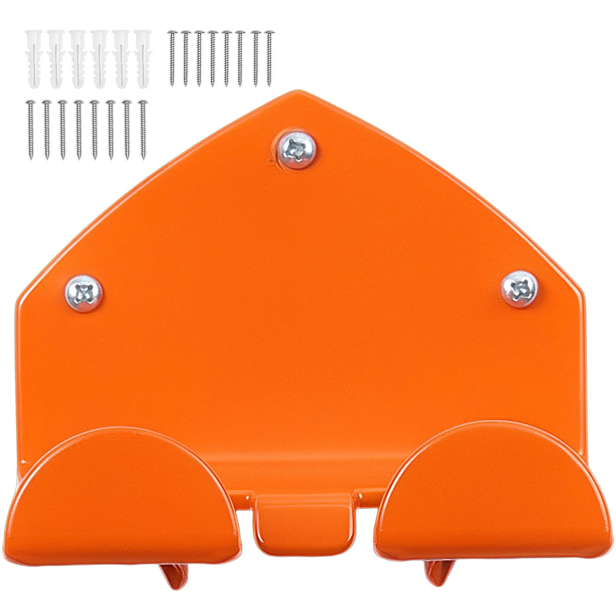 VEVOR Wall Mounted Tool Holders for Garden Power Tools, 2 Pieces, 150 mm, Total Load Capacity 82 kg, for Trimmers, Leaf Blowers and Chainsaws, Orange