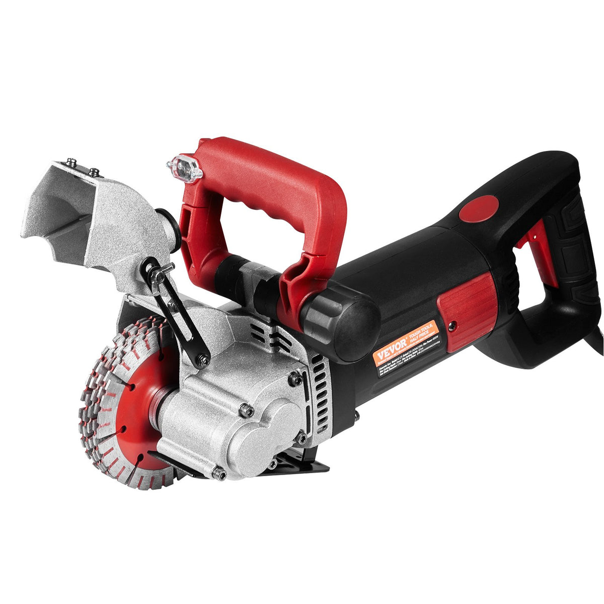 VEVOR Wall Chaser – 34 mm Cutting Depth, 42 mm Width, 4800W Power with 5 Saw Blades and Infrared Guide