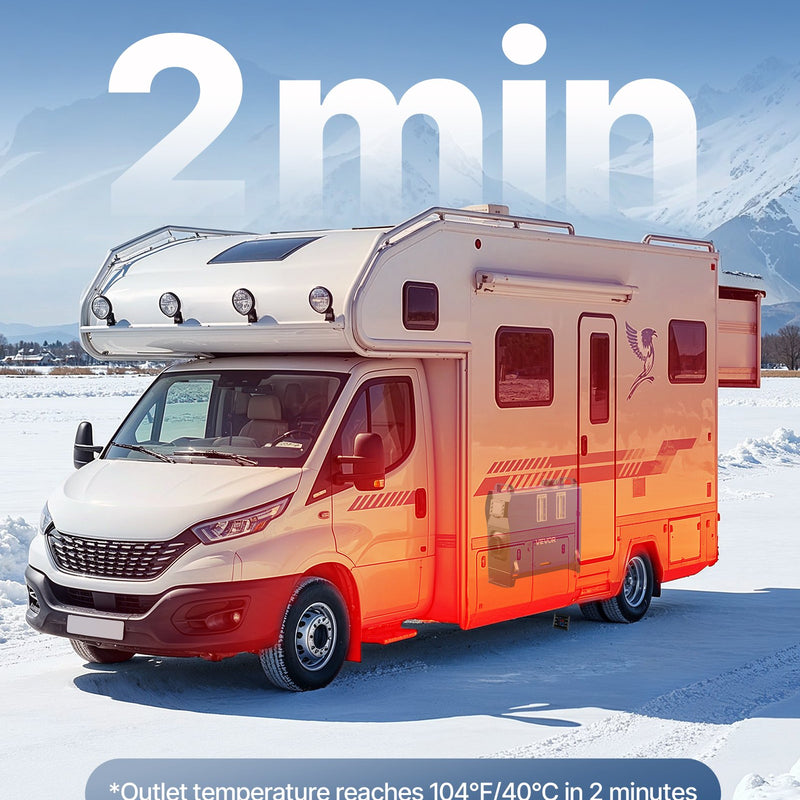 Dīzeļsildītājs 8 kW, DC 12/24 V, pārnēsājams ar tālvadību, LCD ekrānu un 5 L tvertni