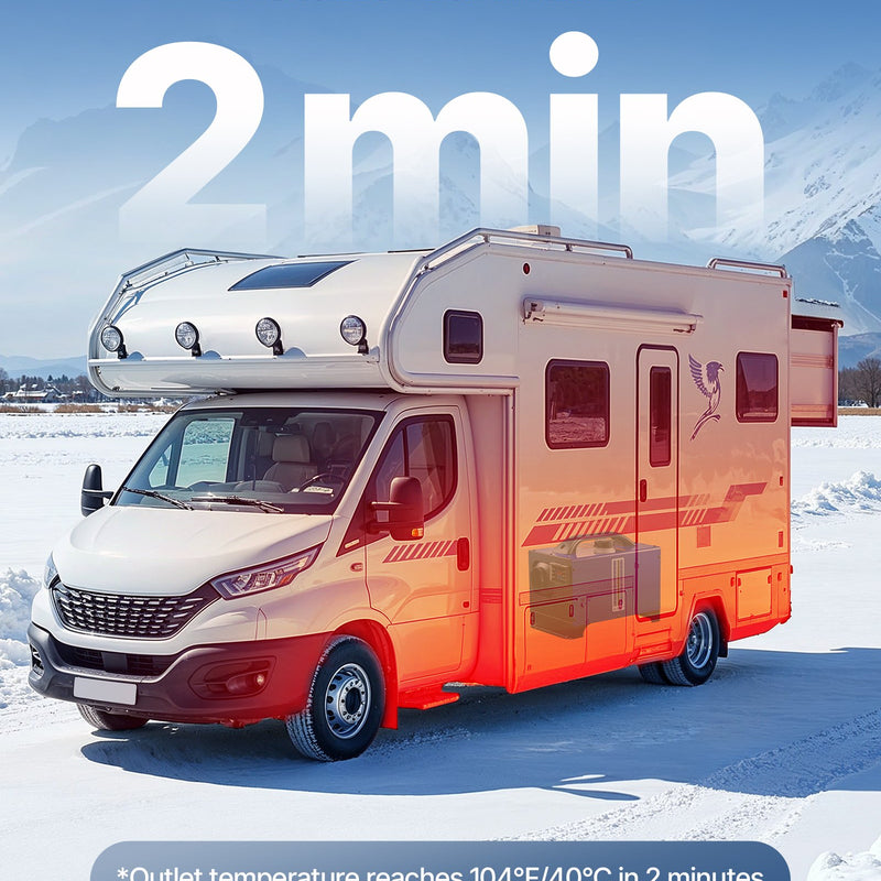 Dīzeļdegvielas gaisa sildītājs 8 kW, DC 12 V/24 V, pārnēsājams "All in One" ar tālvadības pulti un LCD displeju, ātra uzsildīšana, zems trokšņa līmenis, 5 L degvielas tvertne automašīnām, kemperiem, furgoniem, traktoriem un kravas automašīnām.